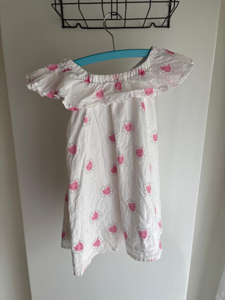 Off-shoulder zomerjurkje met voering - Filou & Friends, Ophalen of Verzenden, Zo goed als nieuw, Meisje