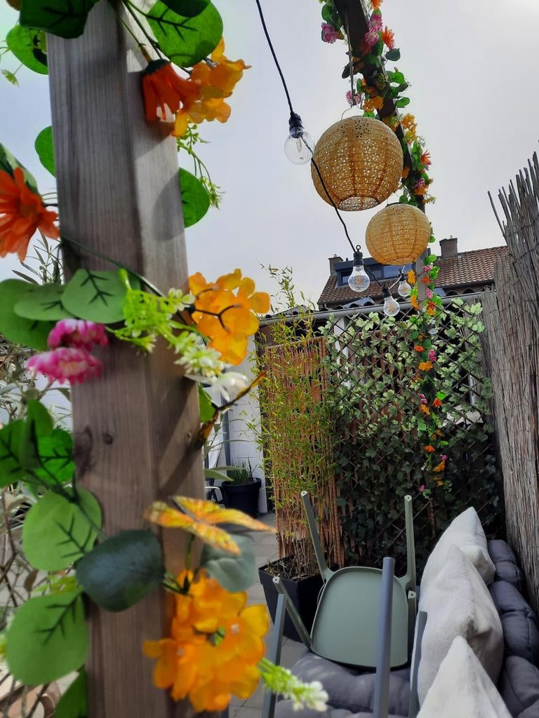 Kunstbloemen slinger met vlinders 6x180cm, Ophalen of Verzenden, Binnen