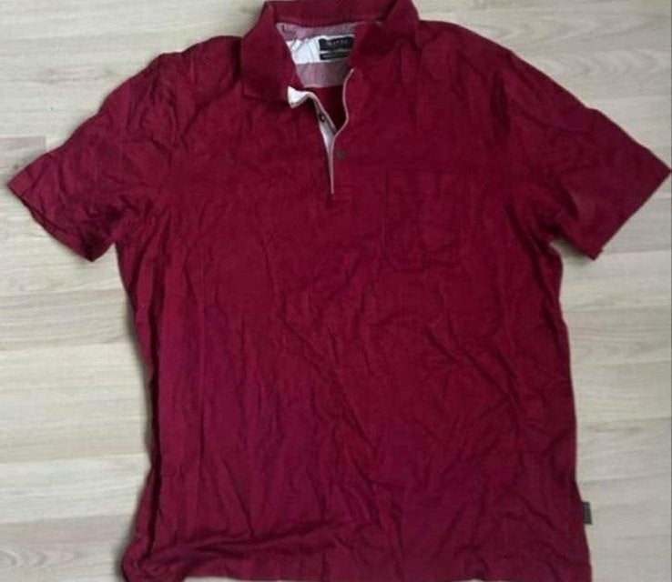 MAERZ MUENCHEN Polo Shirt Rood - Mercerised Katoen Maat 52, Ophalen of Verzenden, Zo goed als nieuw, Maat 52/54 (L), Rood