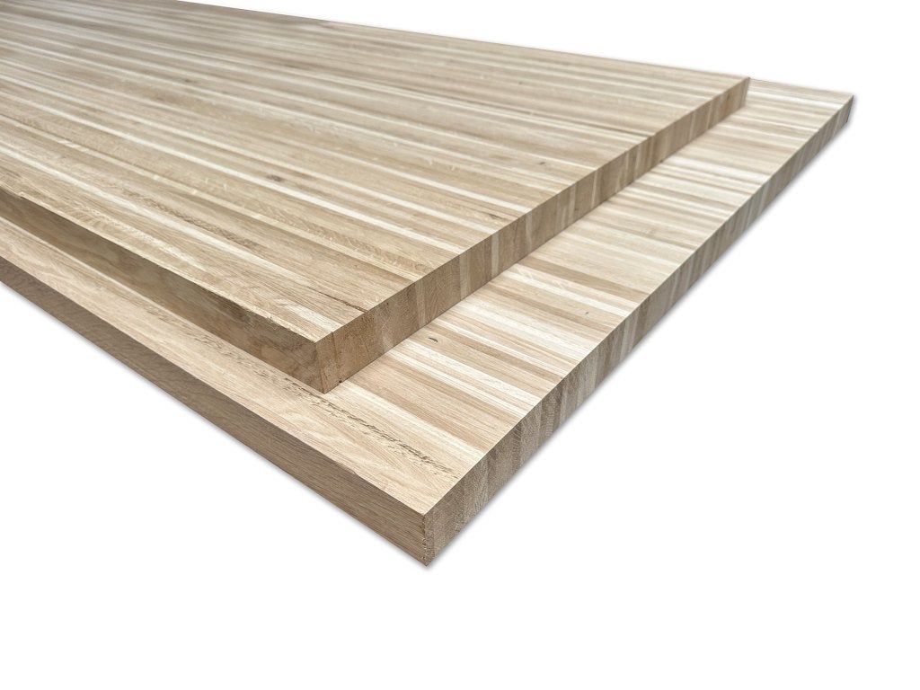 Werkblad / aanrechtblad | Massief eiken | Fineline | 40 mm, Niet ingevuld, 20 tot 50 mm, Niet ingevuld, Nieuw