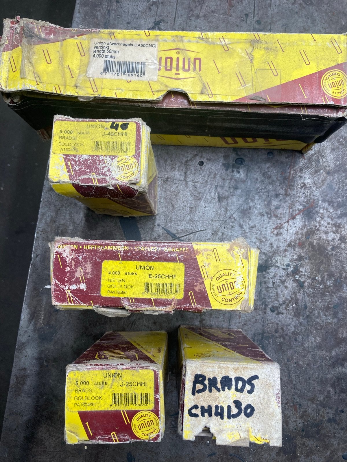 UNION Brads en Nieten J25CHHI, J30CHHI, J40CHHI, E25CHHF, DA, Ophalen of Verzenden, Nieuw, Tacker/nietmachine, Overige merken