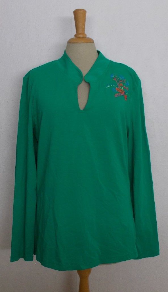 Felgroene top van organic katoen van Lien & Giel! XL, Verzenden, Maat 46/48 (XL) of groter, Nieuw, Lange mouw