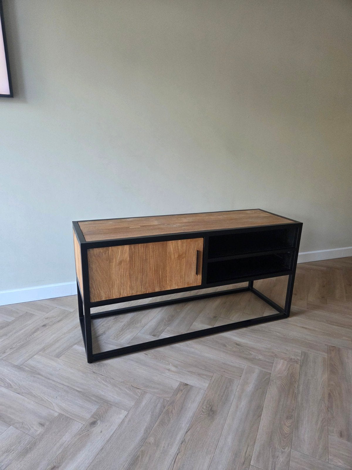 TV-MEUBEL Banda. 120 cm, Ophalen, 100 tot 150 cm, Teakhout, Minder dan 100 cm