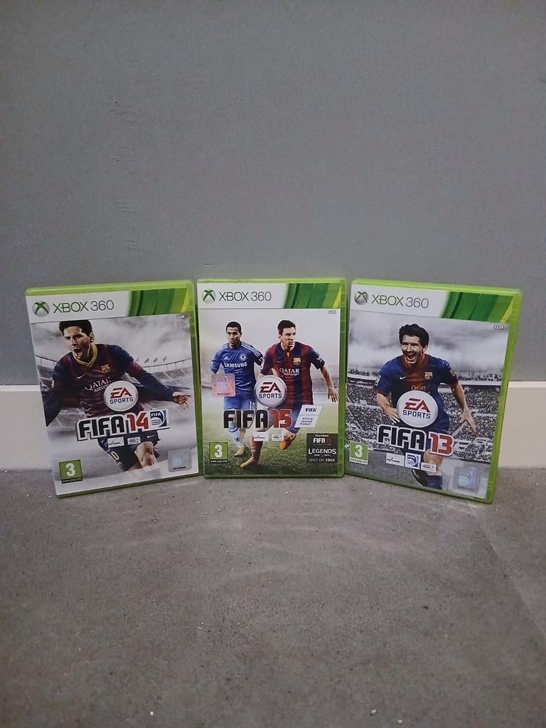 FIFA 13, FIFA 14, FIFA 15 voor Xbox 360 - Voetbalgames, Spelcomputers en Games, Ophalen, Gebruikt, 2 spelers, Eén computer