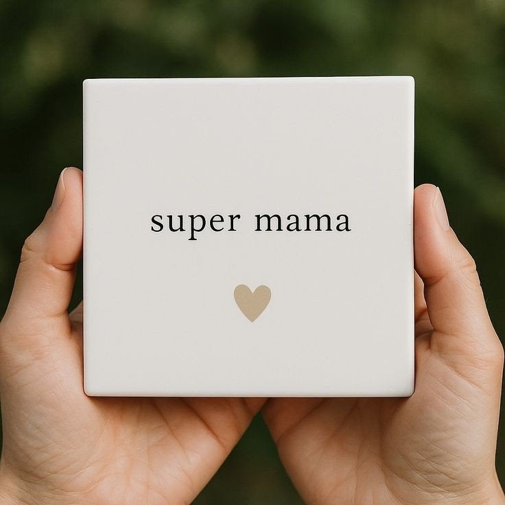 Nieuw tegeltje met tekst "super mama", Ophalen of Verzenden