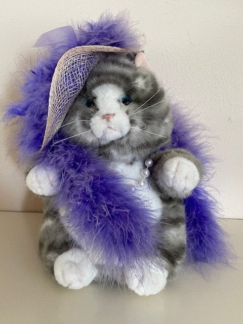 Kat Poes Poezen Knuffel Pluche, Als Nieuw, Russ, 24cm, Overige merken, Overige karakters, Zo goed als nieuw, Meerkleurig