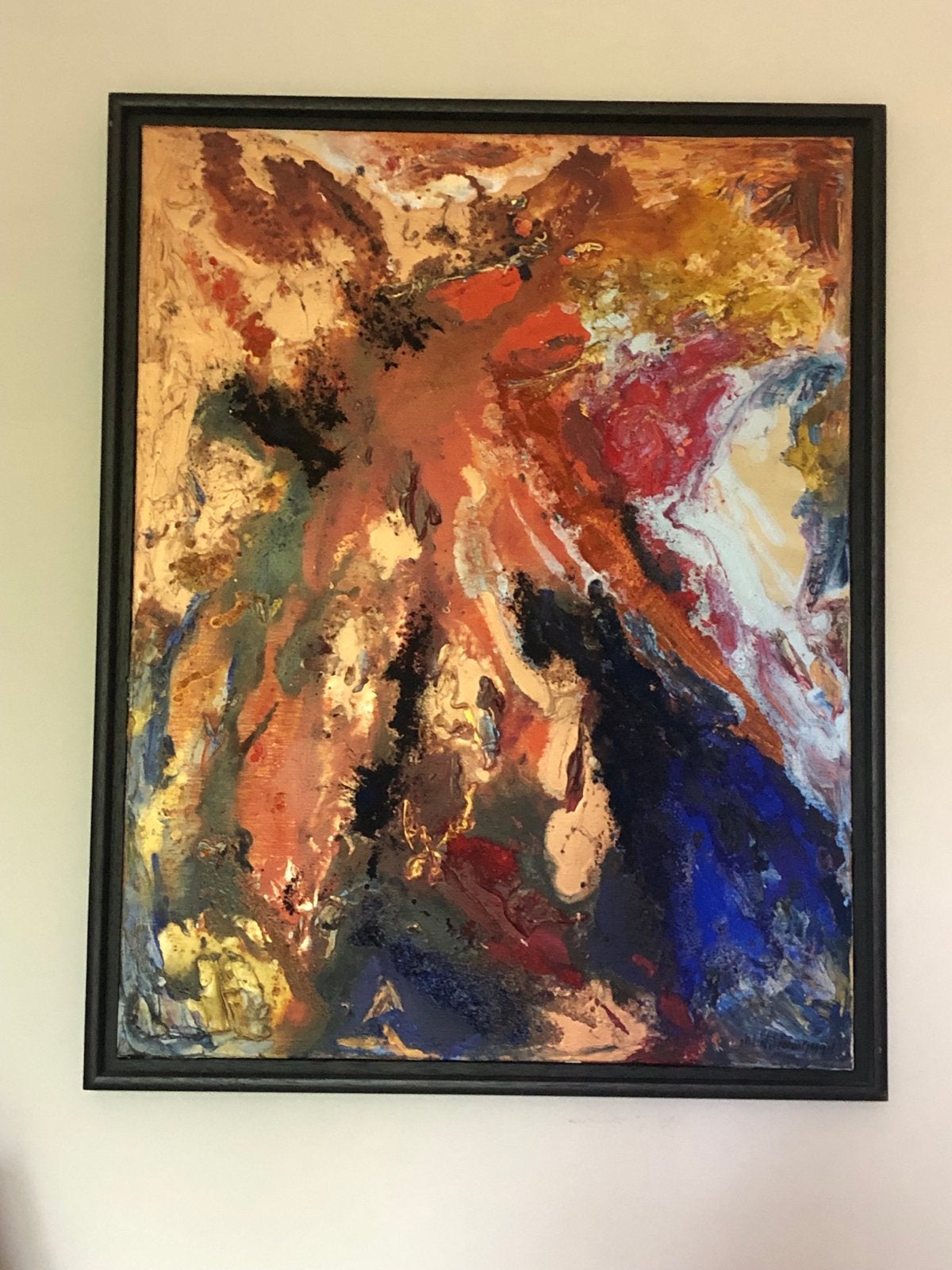 Abstract schilderij van Maya Wildevuur, Ophalen