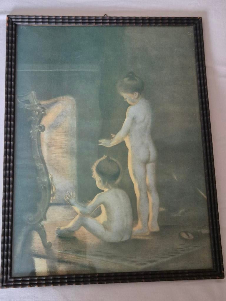 Ingelijste kunstreproductie "After the Bath" Paul Peel, Ophalen