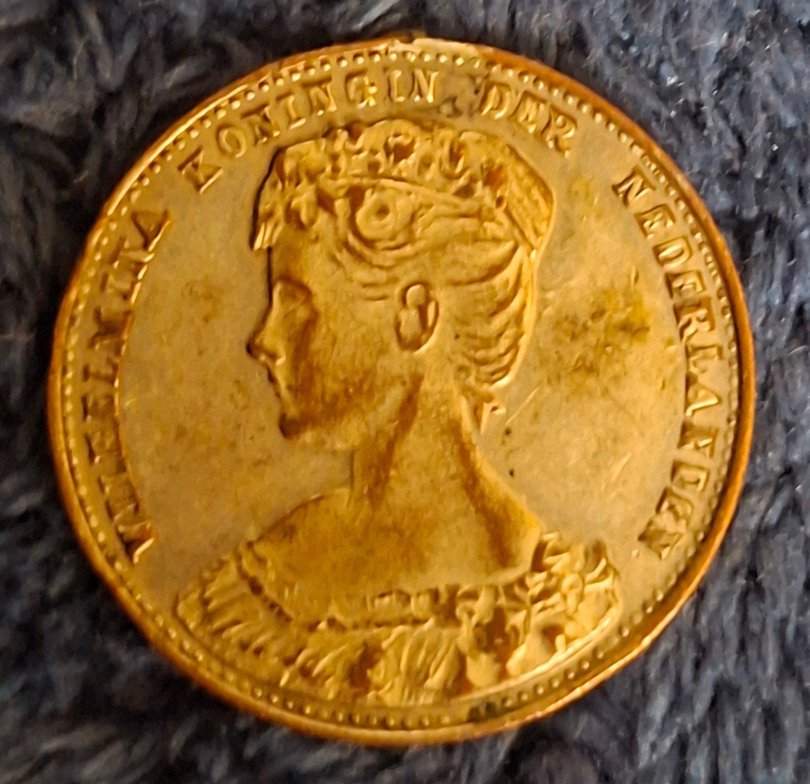 Inhuldigingspenning Koningin Wilhelmina 1898, Ophalen of Verzenden, Overige materialen, Nederland