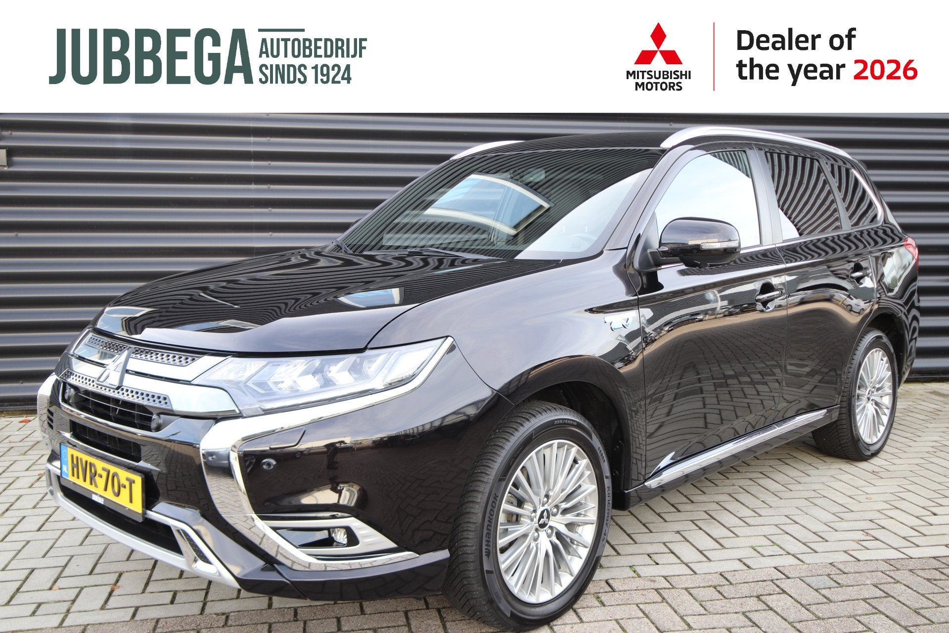 Mitsubishi Outlander 2.4 PHEV Instyle Leder, E.achterklep, T, Auto's, Automaat, Zwart, 4 cilinders, Zwart
