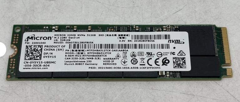 Micron 2200S 512GB SSD Solid State Drive!!!, Computers en Software, Harde schijven, Intern, SSD, Ophalen of Verzenden, Zo goed als nieuw