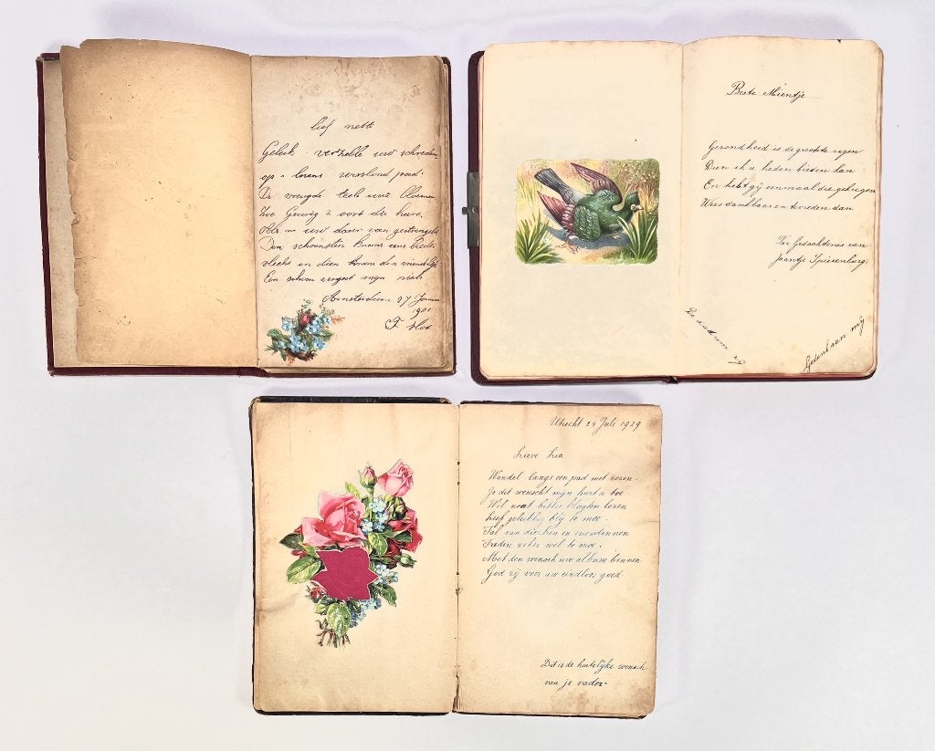 270. Poëziealbums met gedecoreerde voorzijde, 1901–1929, Antiek en Kunst, Ophalen