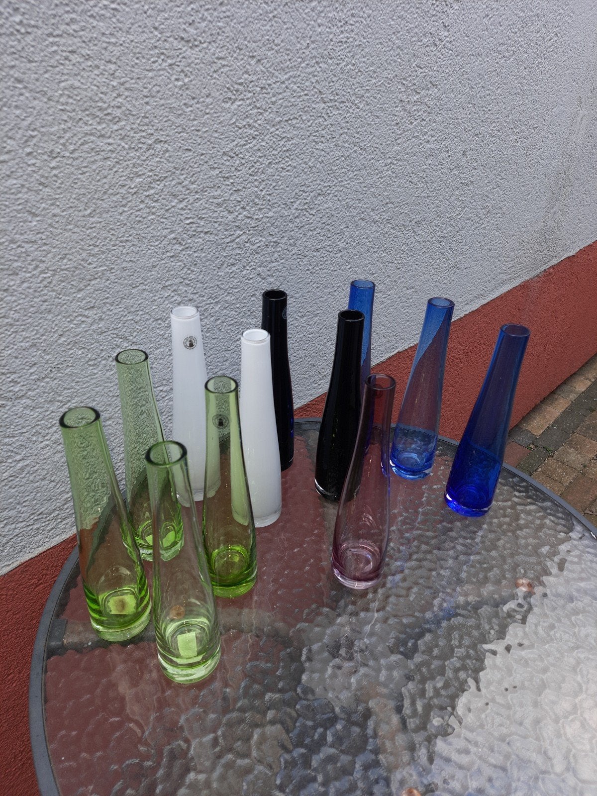 Leuke ikea vaasjes 10 stuks, lees de beschrijving, Ophalen of Verzenden, Zo goed als nieuw, Meerkleurig, Glas