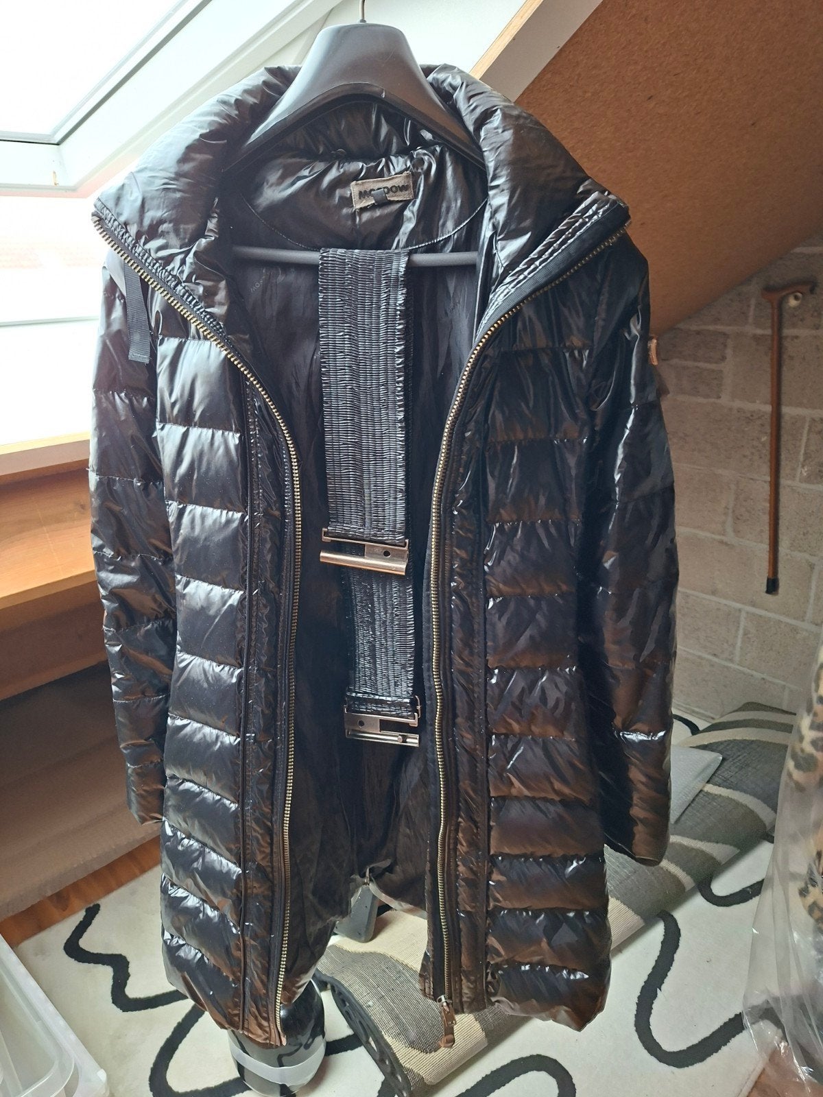 Zwarte Moscow winterjas XS - Zo goed als nieuw, Zwart, Ophalen of Verzenden, Maat 34 (XS) of kleiner, Moscow