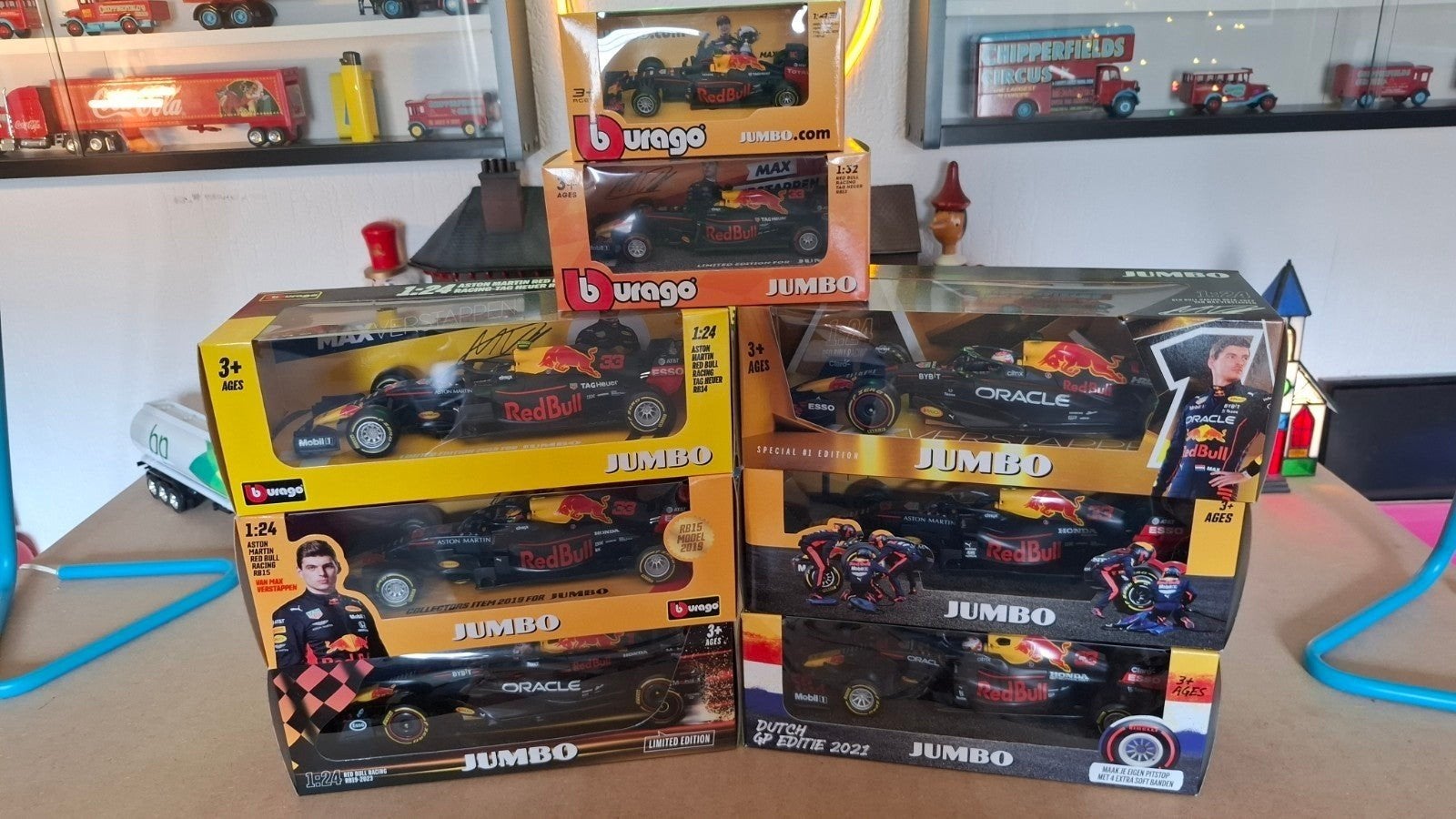 max verstappen 2016 t/m 2023 dus compleet, Jumbo, Ophalen of Verzenden