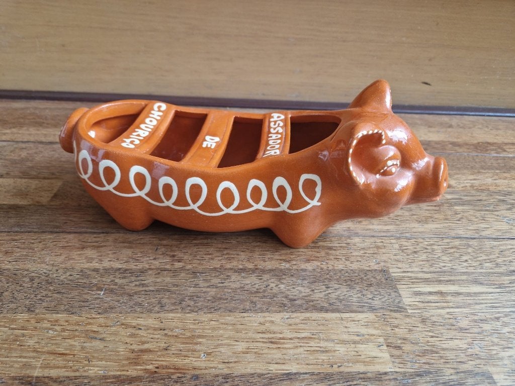 Traditionele Portugese worstenbraadpan van aardewerk, Ophalen, Braadpan, Zo goed als nieuw, Steen/keramiek