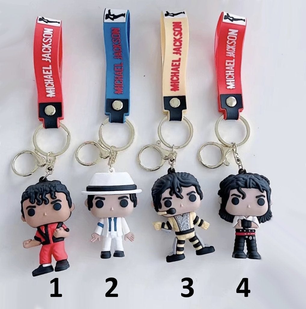 Nieuw - Michael Jackson Japanse cartoon sleutelhanger, Hobby en Vrije tijd, Ophalen of Verzenden, Nieuw