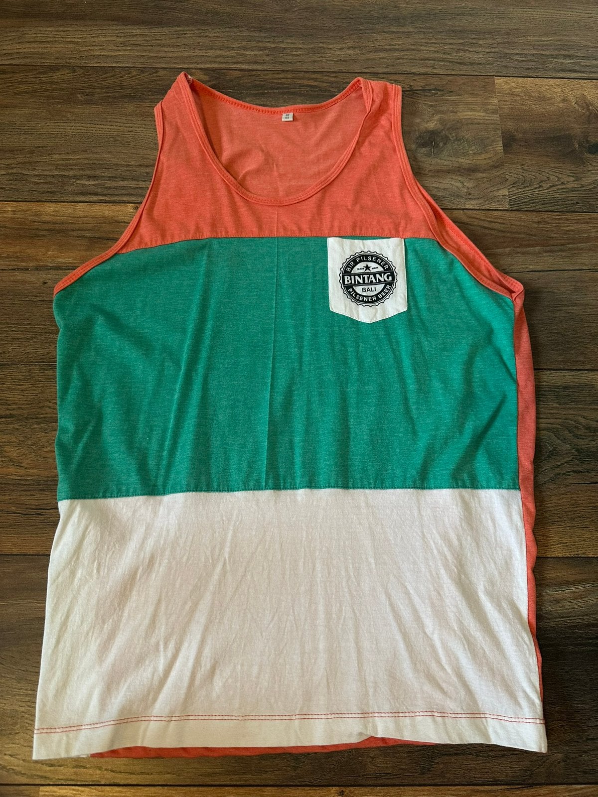Bintang Bali tanktop in het groen, wit met roze, Ophalen of Verzenden, Zo goed als nieuw, Maat 52/54 (L), Overige kleuren