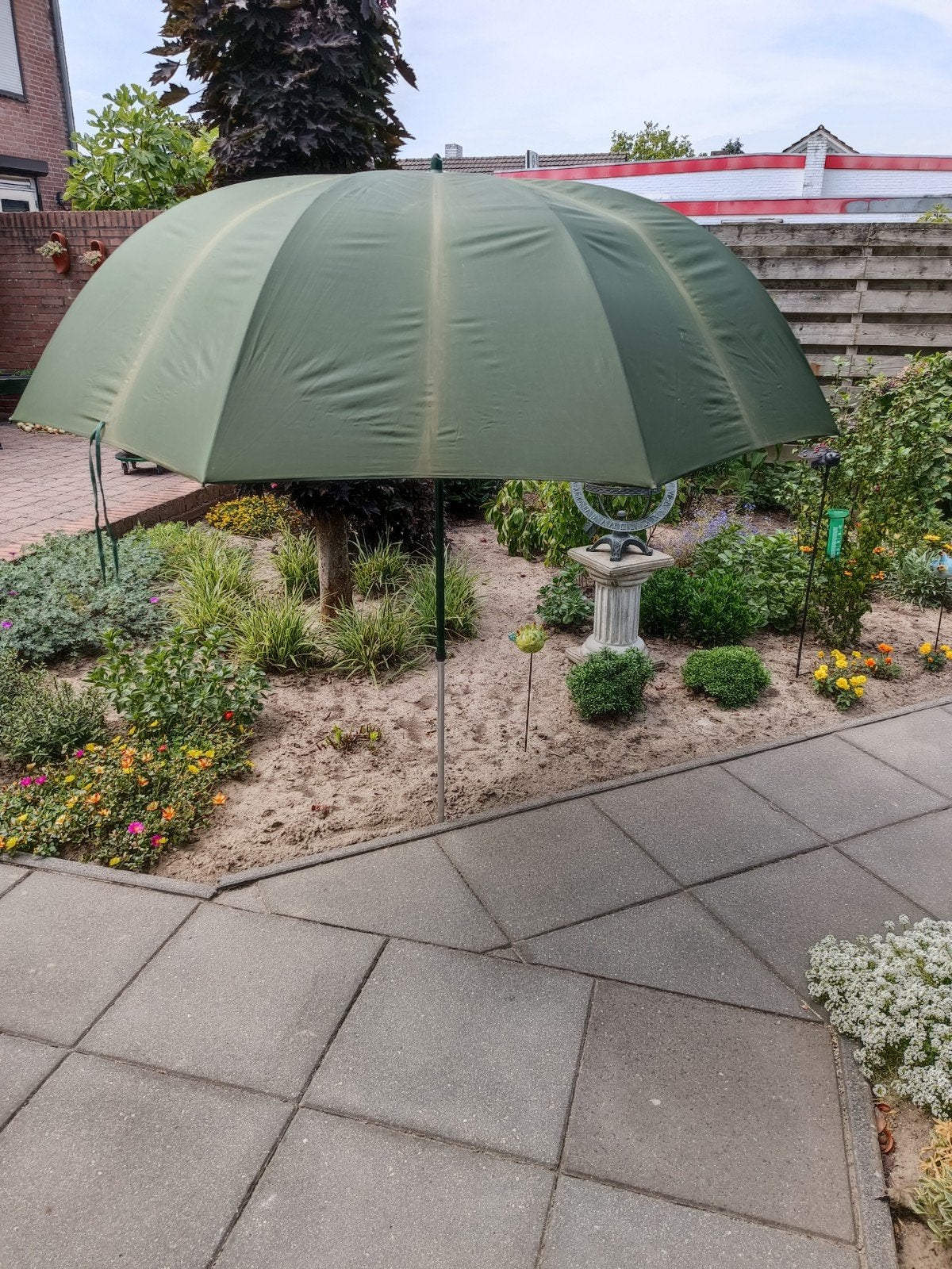 vis parasol groen ideaal voor een visser 1.80 doorsnee, Ophalen, Gebruikt