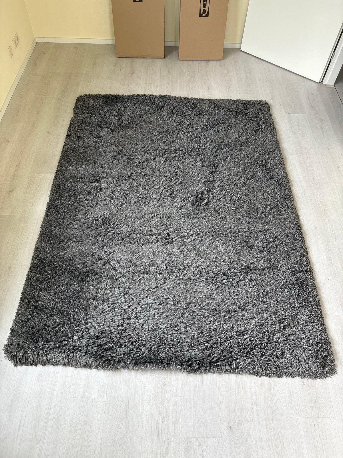 IKEA GÅSER hoogpolig vloerkleed - Grijs (240x180 cm), Ophalen, 150 tot 200 cm, 200 cm of meer, Zo goed als nieuw
