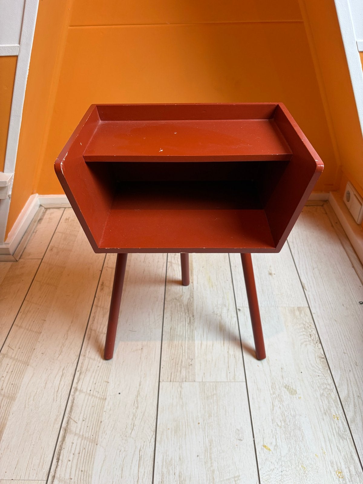 Retro jaren '70 bijzettafel, Ophalen, Minder dan 45 cm, Minder dan 55 cm, Gebruikt