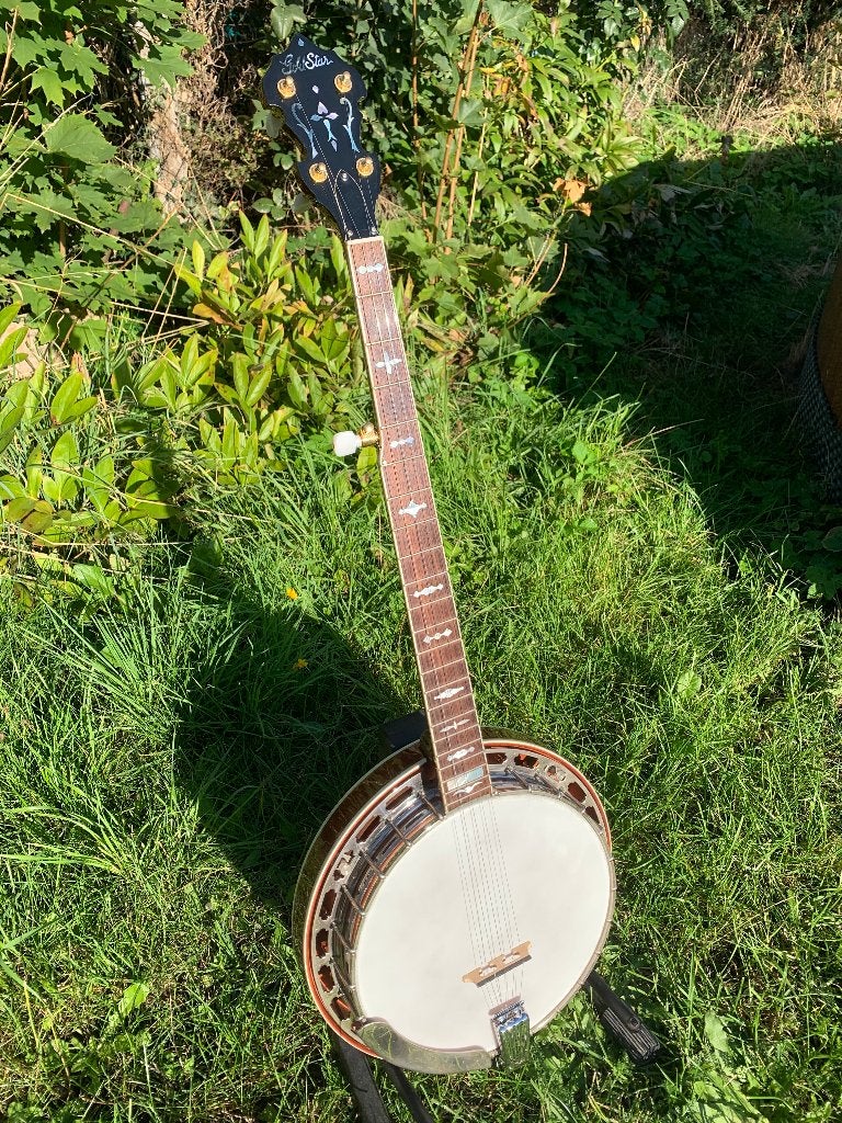Gold Star GF-85 bluegrass-banjo (2004) Gator XL-koffer, Verzenden, Zo goed als nieuw, 5-snarige of Bluegrassbanjo