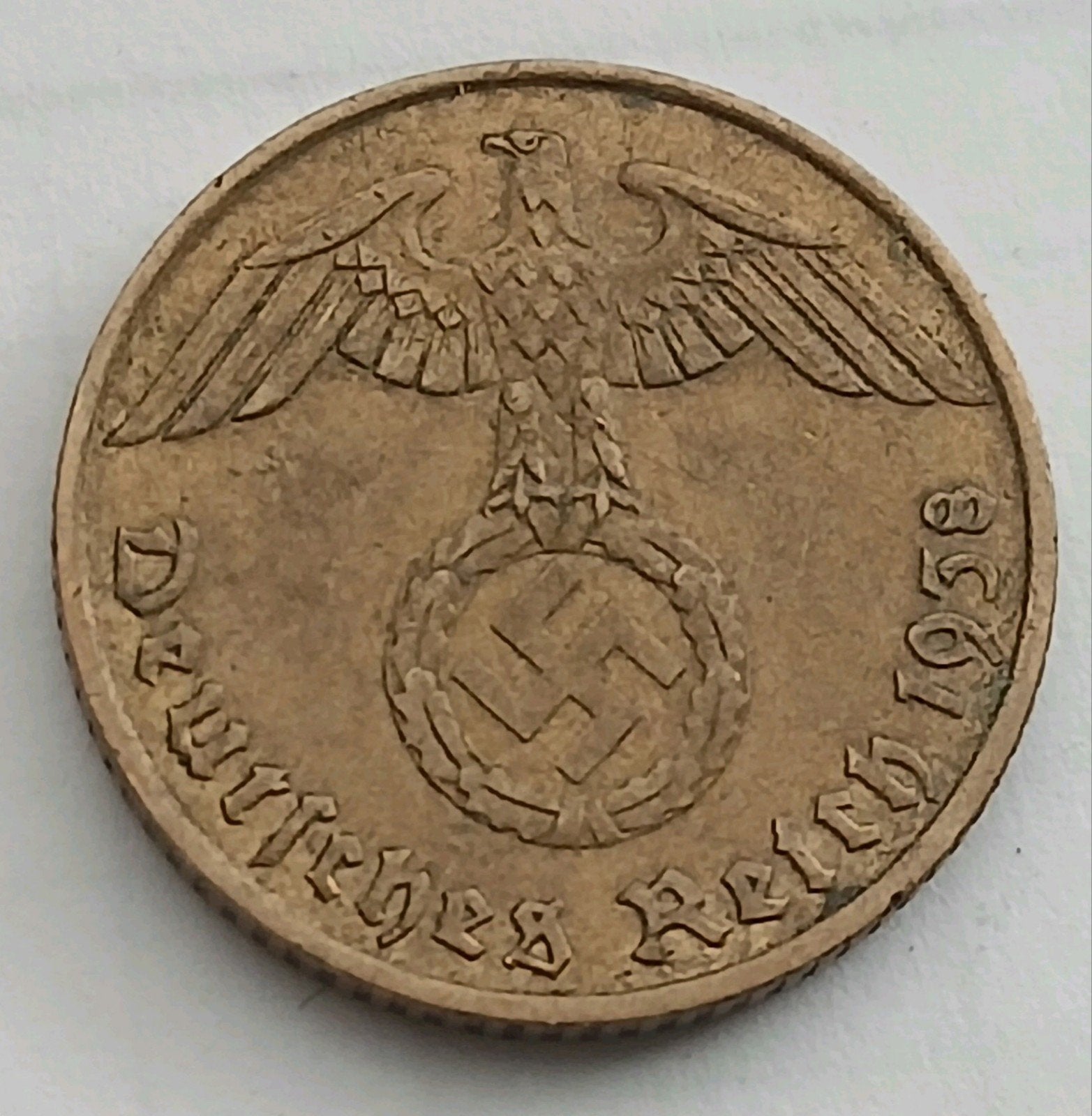 5 Reichspfennig 1938A Nazi Duitsland Oude Munt WO2 Swastika, Ophalen of Verzenden, Duitsland