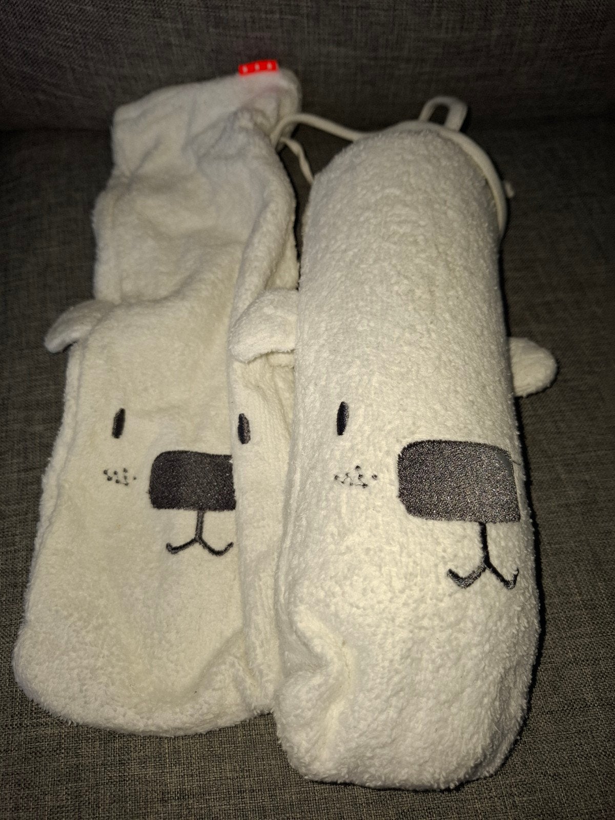 Warm water kruik met 2 hoesjes met beren gezicht, Ophalen of Verzenden, Gebruikt