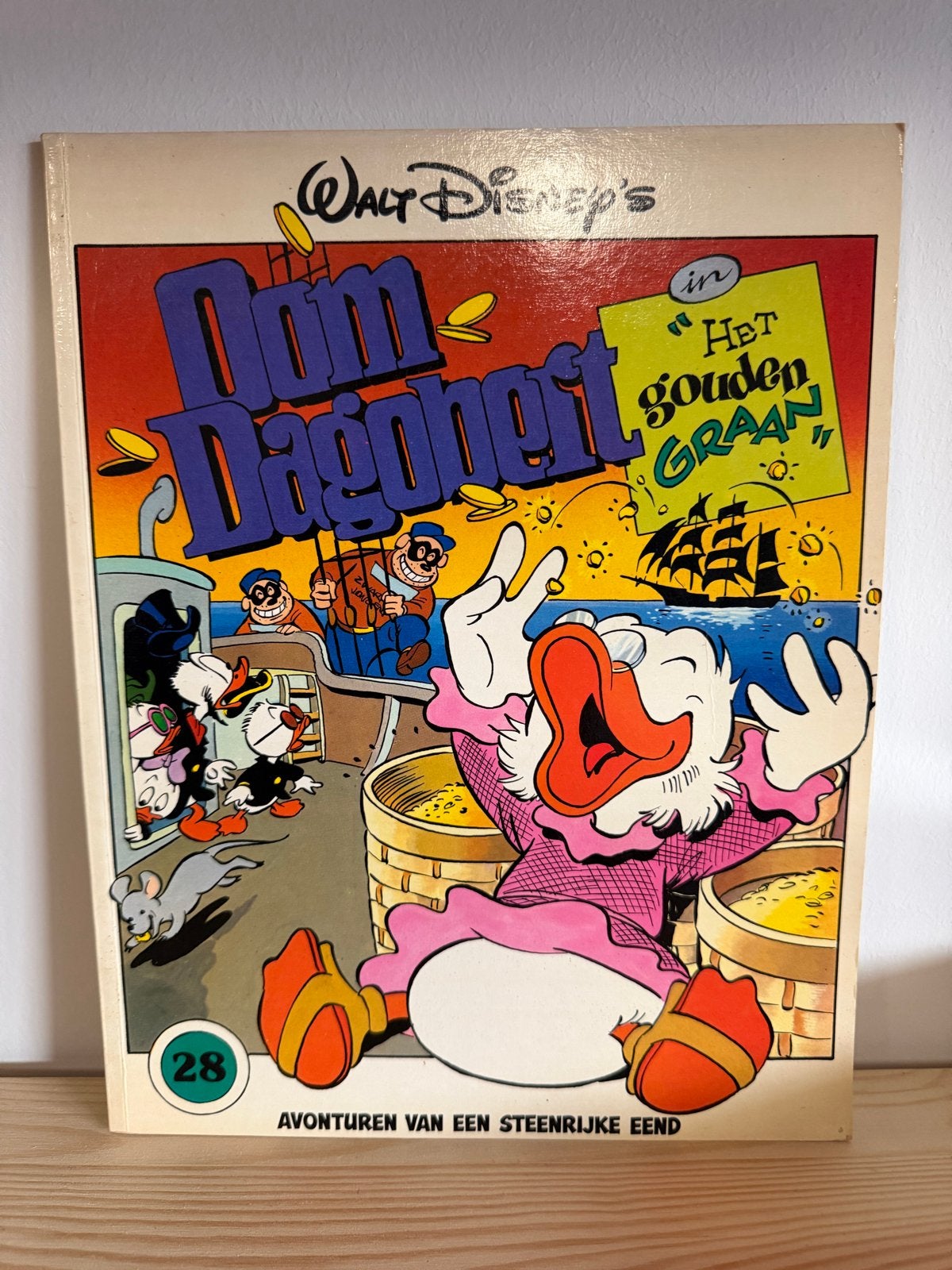 Oom Dagobert #28: Het Gouden Graan - 1e druk 1985, Eén stripboek, Ophalen of Verzenden, Zo goed als nieuw
