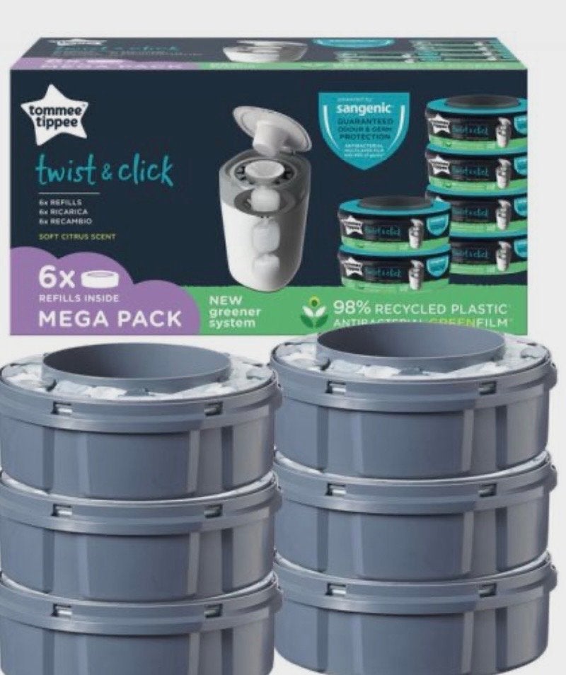 Tommee Tippee Twist & Click Navulcassettes - 5 stuks, Ophalen of Verzenden, Nieuw