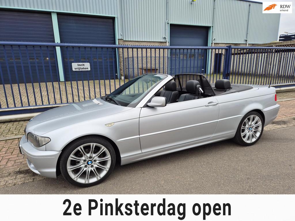BMW 3-serie Cabrio 320Ci AUT. *CLIMA*LEER*NIEUWSTAAT!, Auto's, Achterwielaandrijving, Gebruikt, Zwart, Cabriolet
