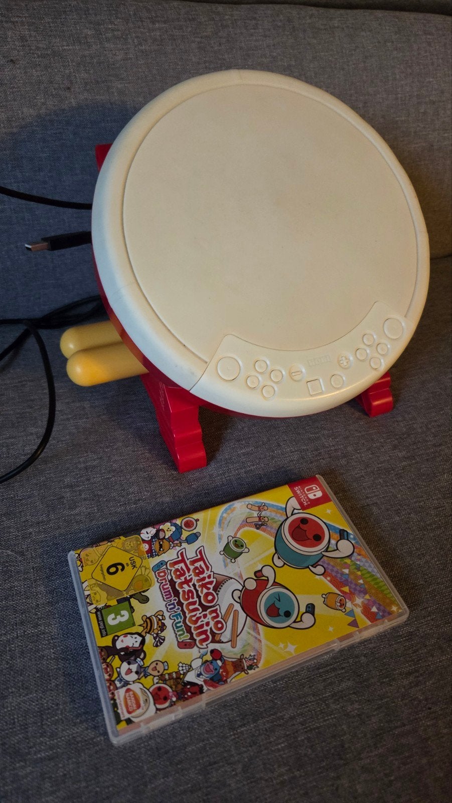 Nintendo Switch Taiko no Tatsujin Drum 'n' Fun! met drum, Met games, Ophalen of Verzenden, Zo goed als nieuw, Switch Original