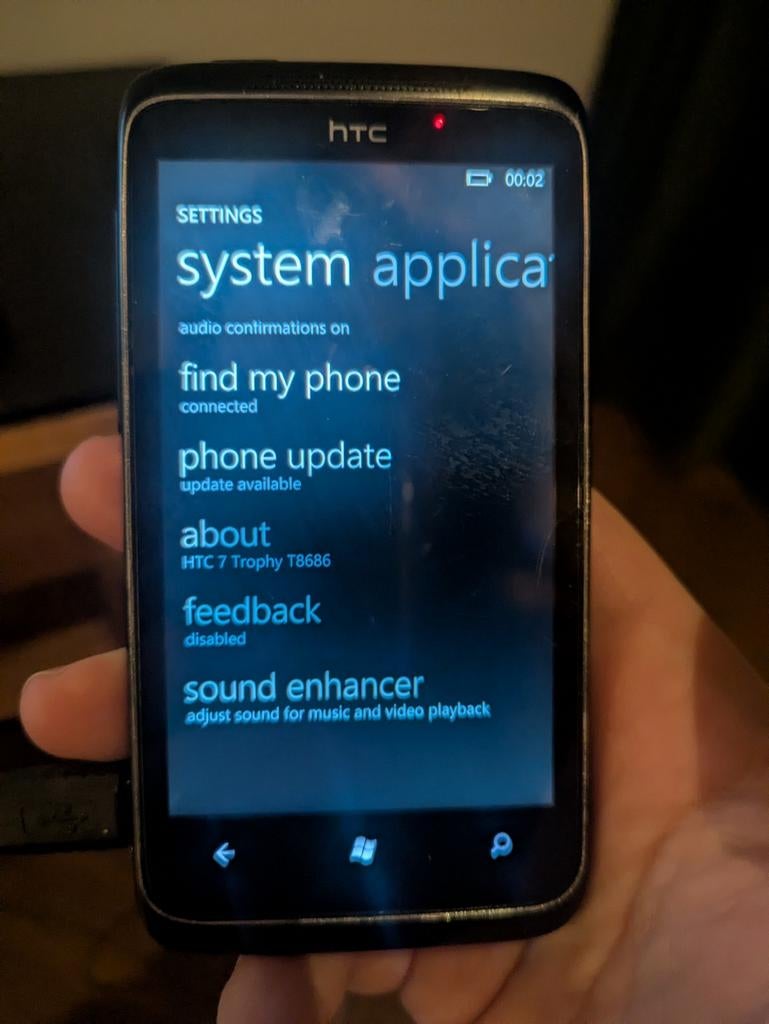 HTC 7 Trophy T8686 - Lichte beschadigingen, Telecommunicatie, Mobiele telefoons | HTC, HTC, Gebruikt, Zwart, 3 tot 6 megapixel