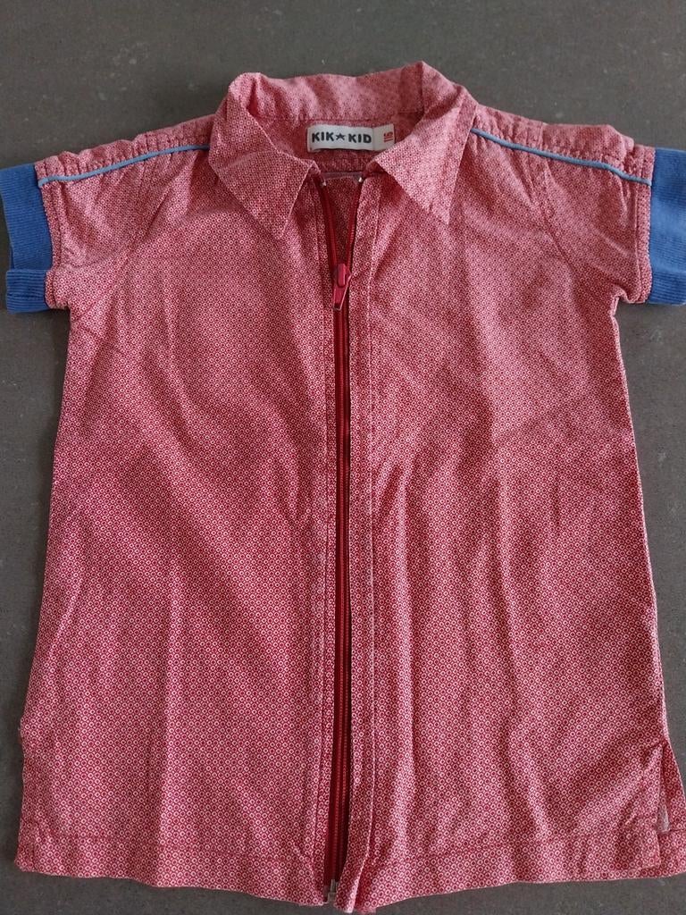 Kik kid rood retro vintage look blousje, 116., Kinderen en Baby's, Gebruikt, Overhemd of Blouse, Ophalen of Verzenden, Kik Kid