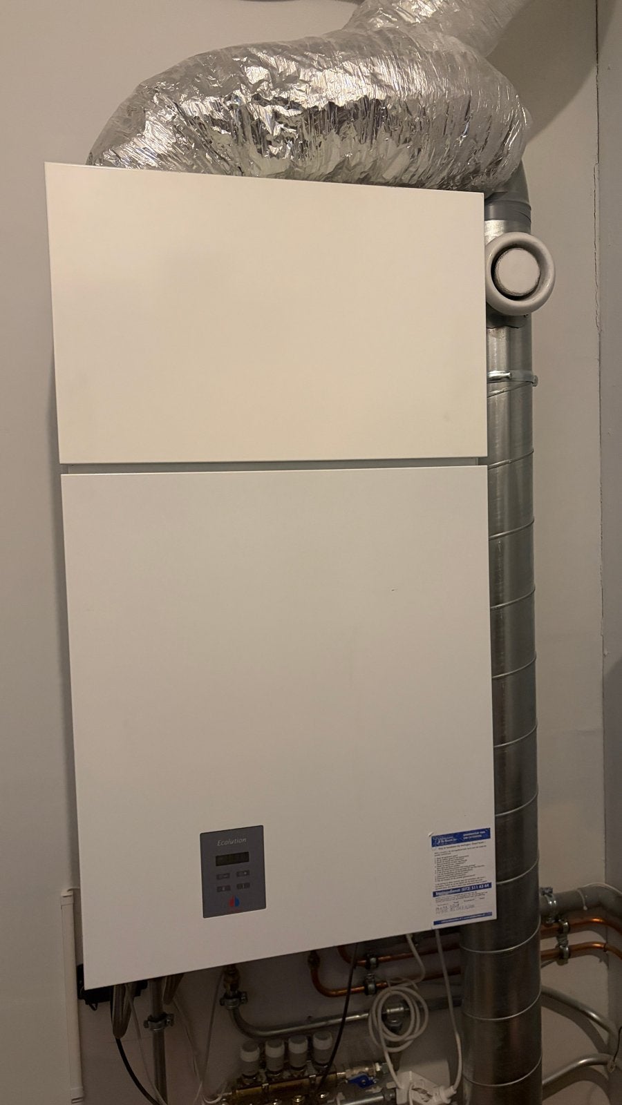 Inventum Ecolution Combi 50 V6 ventilatiewarmtepomp, Ophalen, 30 tot 80 cm, Gebruikt, Cv-ketel of Combi-ketel