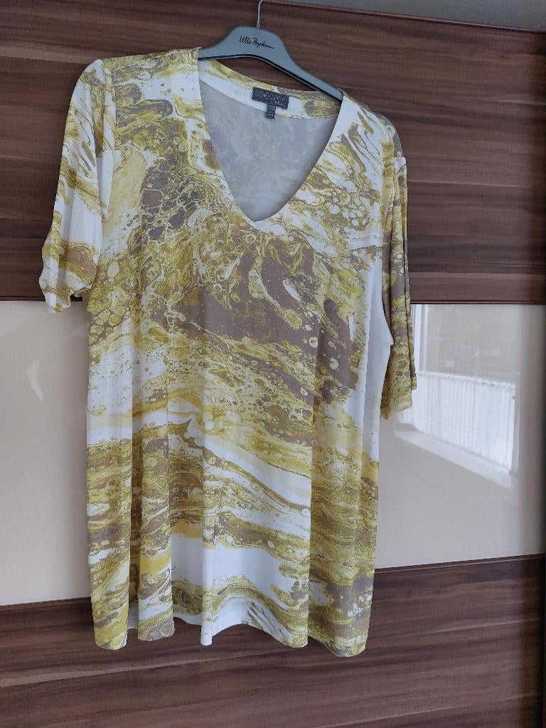Marmer geel shirt, Geel, Ulla Popken, Zo goed als nieuw, Shirt of Top