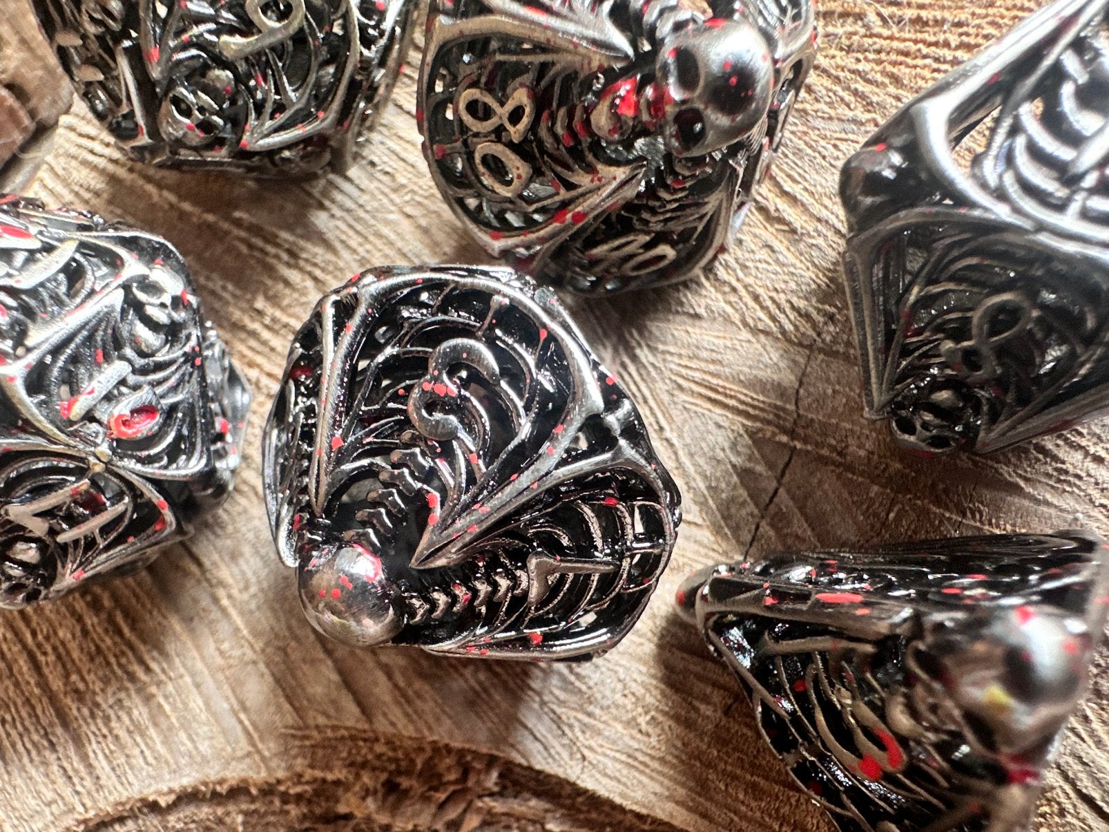 DND Dice / skelet / skull / metal gear / RPG / nieuw, Ophalen of Verzenden, Nieuw