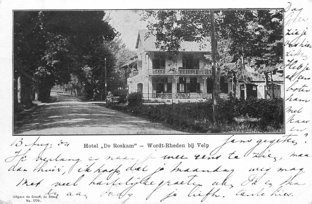 388-561-033 Velp Hotel De Roskam Wordt Rheden bij Velp, Verzenden, Voor 1920, Duitsland