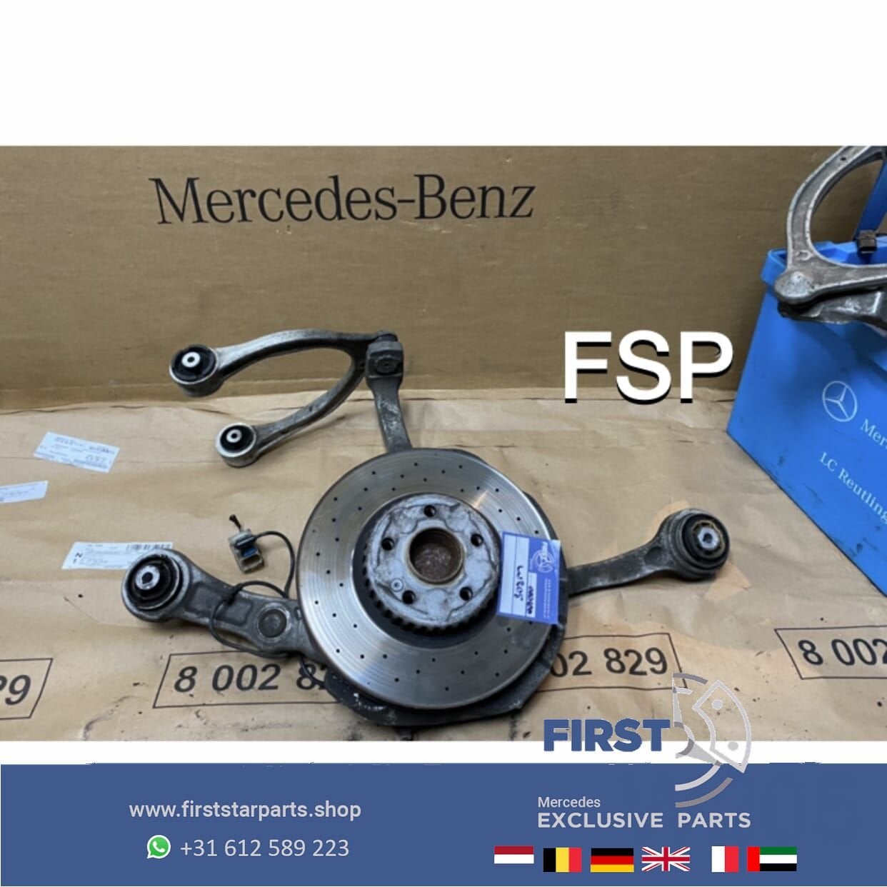 W205 COMPLEET FUSEE  + DRAAGARMEN RECHTS Mercedes C Klasse 2, Auto-onderdelen, Ophanging en Onderstel, Gebruikt, -, Ophalen of Verzenden