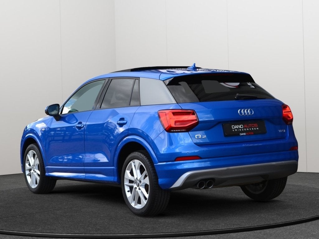 Audi Q2 1.4 TFSI 150PK S-line Pano/Leer/ACC/LED (bj 2018), Auto's, Gebruikt, 4 cilinders, 150 pk, Blauw