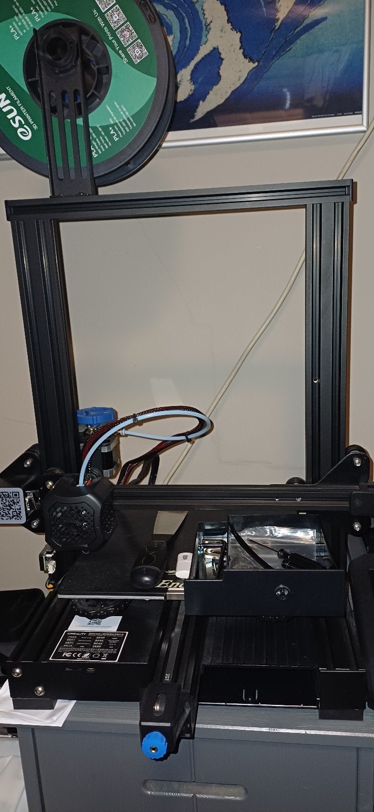 3D printer creality ender-3 v2, Ophalen, Gebruikt, Creality Ender 3 V2, Filament