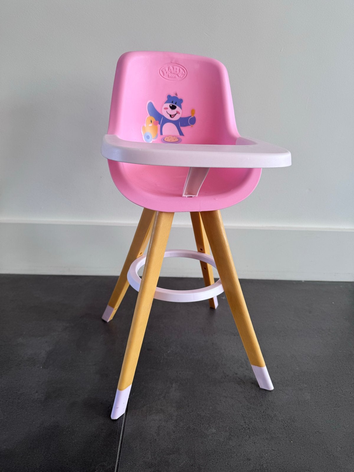 Baby Born Eetstoel - Roze met Houten Poten, Kinderen en Baby's, Speelgoed | Poppen, Ophalen, Gebruikt, Babypop