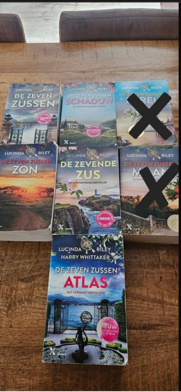 De Zeven Zussen serie (deel 1,3,5,6, en Atlas), Verzenden