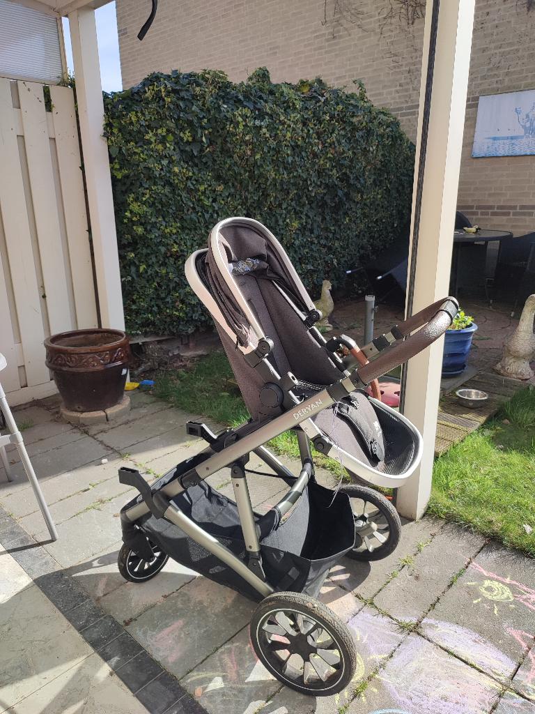 Duo kinderwagen plus wieg, maxicosi en 2e zitje, Gebruikt, Verstelbare duwstang, Ophalen, Kinderwagen
