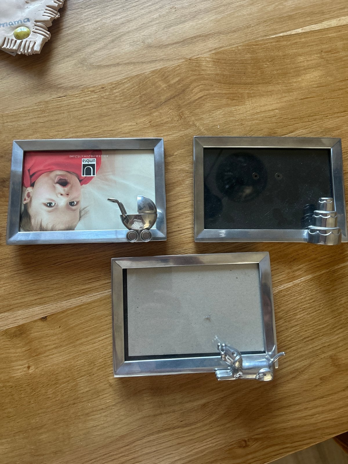 3 Umbra fotolijstjes 10x15 cm, Ophalen of Verzenden, Gebruikt, Metaal of Aluminium, Minder dan 50 cm