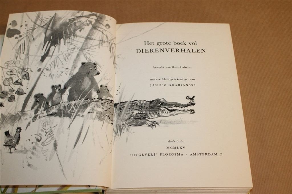 Grote Boek Vol Dierenverhalen — Vintage Boek 1965 Veel Ill., Ophalen of Verzenden, Gelezen