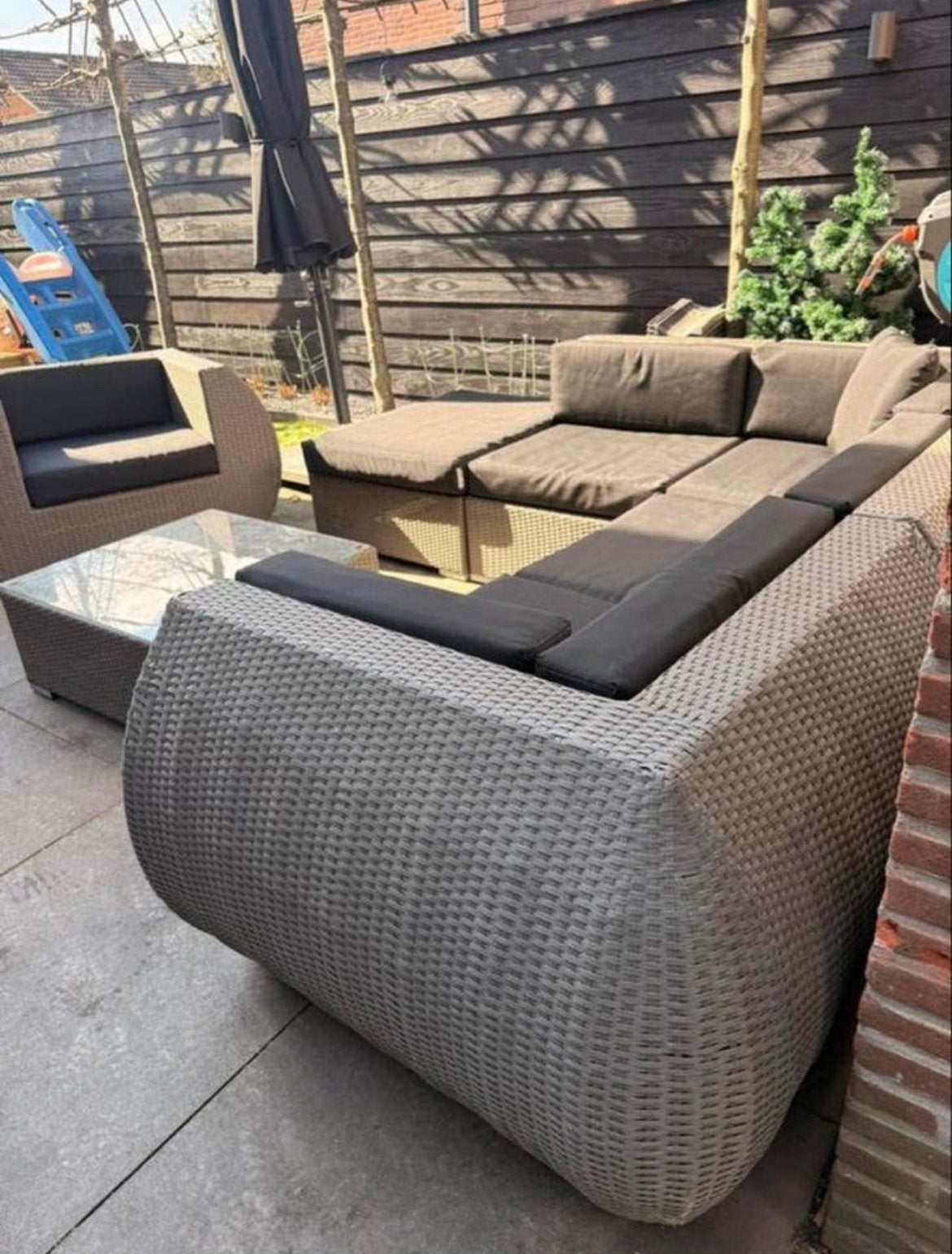Mooie tuin loungeset van het merk Arbrini Nieuwprijs €1500, Ophalen, Gebruikt, Meer dan 8 zitplaatsen, Loungeset
