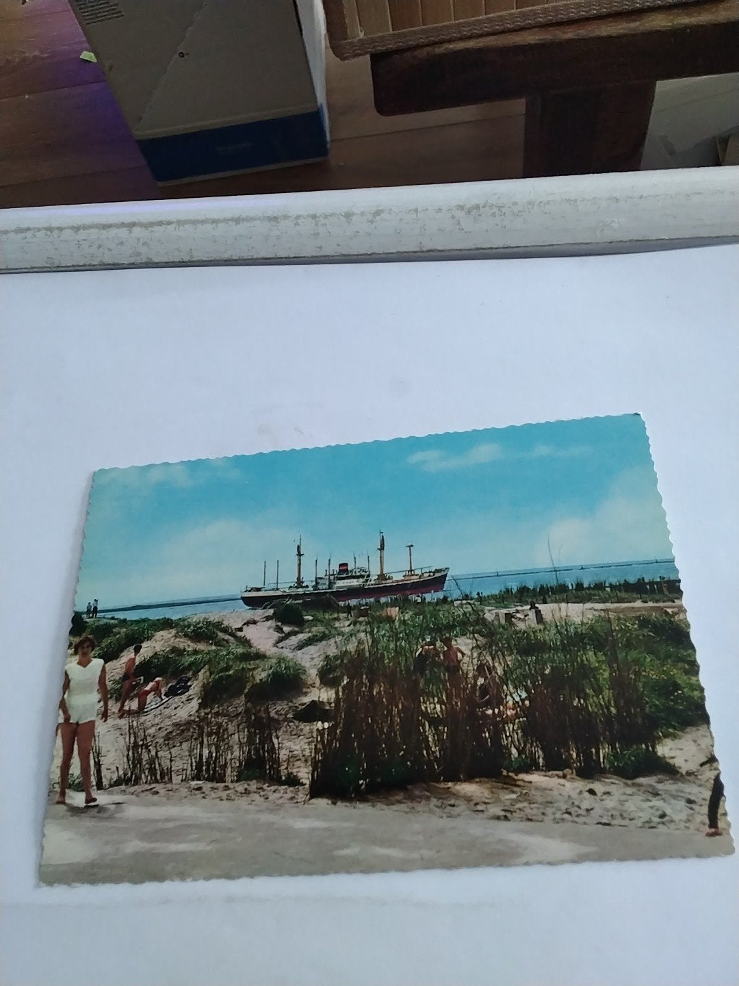 Oude ansichtkaart Hoek van Holland - Schip aan Zee, Ophalen of Verzenden, Zuid-Holland