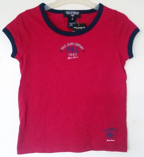 Maat 98 Rood Ralph Lauren shirt NIEUW (1636) a, Meisje, Nieuw, Ophalen of Verzenden, Shirt of Longsleeve