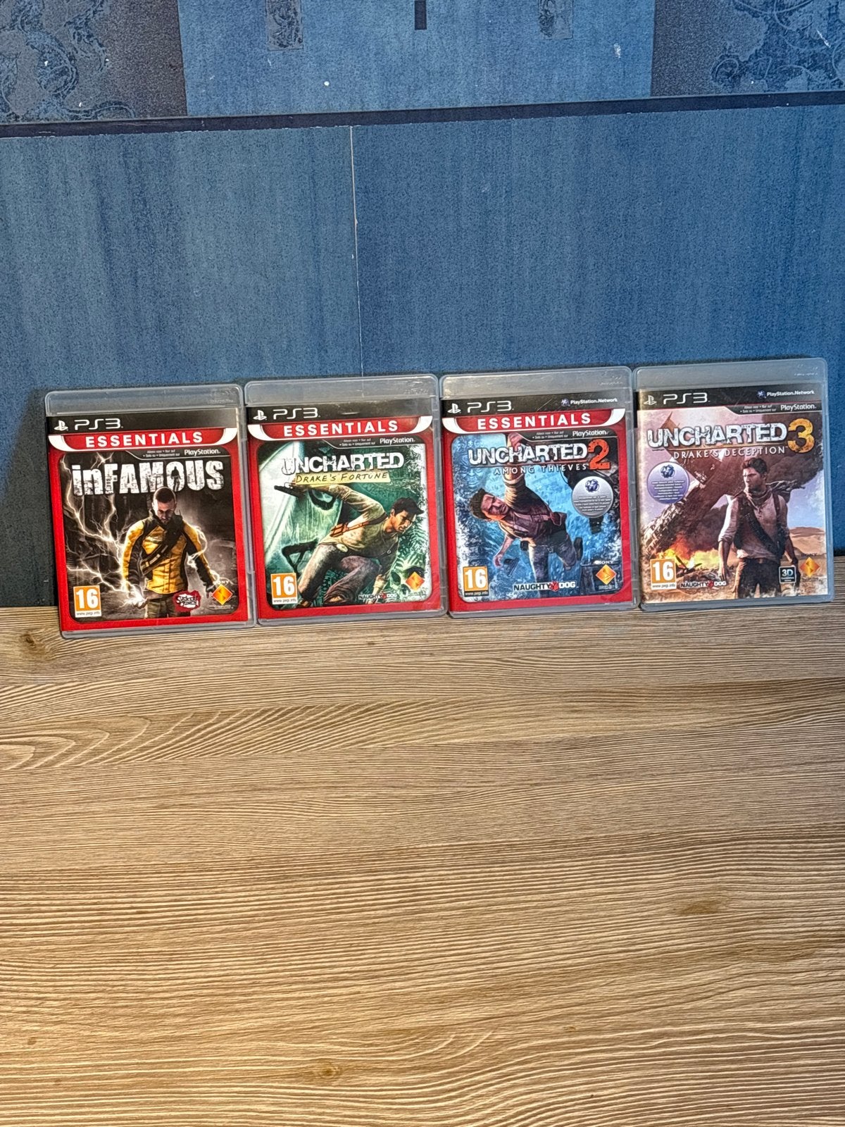 PS3 Games: Uncharted (1, 2, 3) & Infamous - Actie/Avontuur, Spelcomputers en Games, Gebruikt, 1 speler, Vanaf 16 jaar, Ophalen